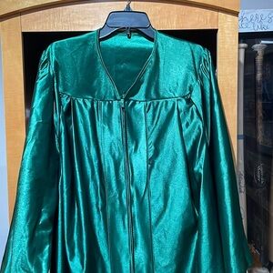 Graduation gown green